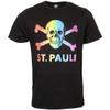 FC St. Pauli T-Shirt Top Print Skull Rainbow Collection 2020 Men's Black + 2x Fanergy Grape Sugar, black, XXL view 2