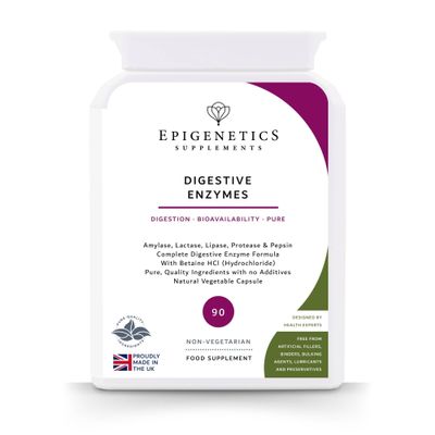 Digestive Enzyme Supplements for Gut containing Lactase, Protease, Betaine, Pepsin & Lipase for Women & Men | Digestive Health 3 Month Supply, 90 Capsules | UK Made
