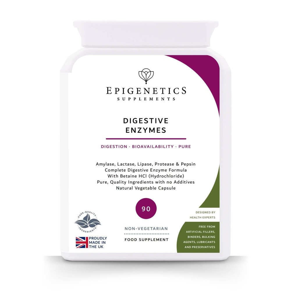 Digestive Enzyme Supplements for Gut containing Lactase, Protease, Betaine, Pepsin & Lipase for Women & Men | Digestive Health 3 Month Supply, 90 Capsules | UK Made