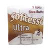 9 SHEA Butter Ultra 3 PLY Toilet Rolls (SOFTESSE SHEA Butter 9 Rolls) view 1