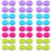 Elcoho 24 Pack Contact Lens Cases Contact Lens Holder Box Left/Right Eyes Contact Lens Container, 4 Colors view 1