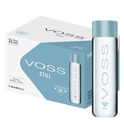 Voss PET Natural Mineral Water, 24 x 500ml