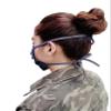 Adjustable Cotton Blend Face Cover 3-Pack, Red Twill, One Size (226677) view 4