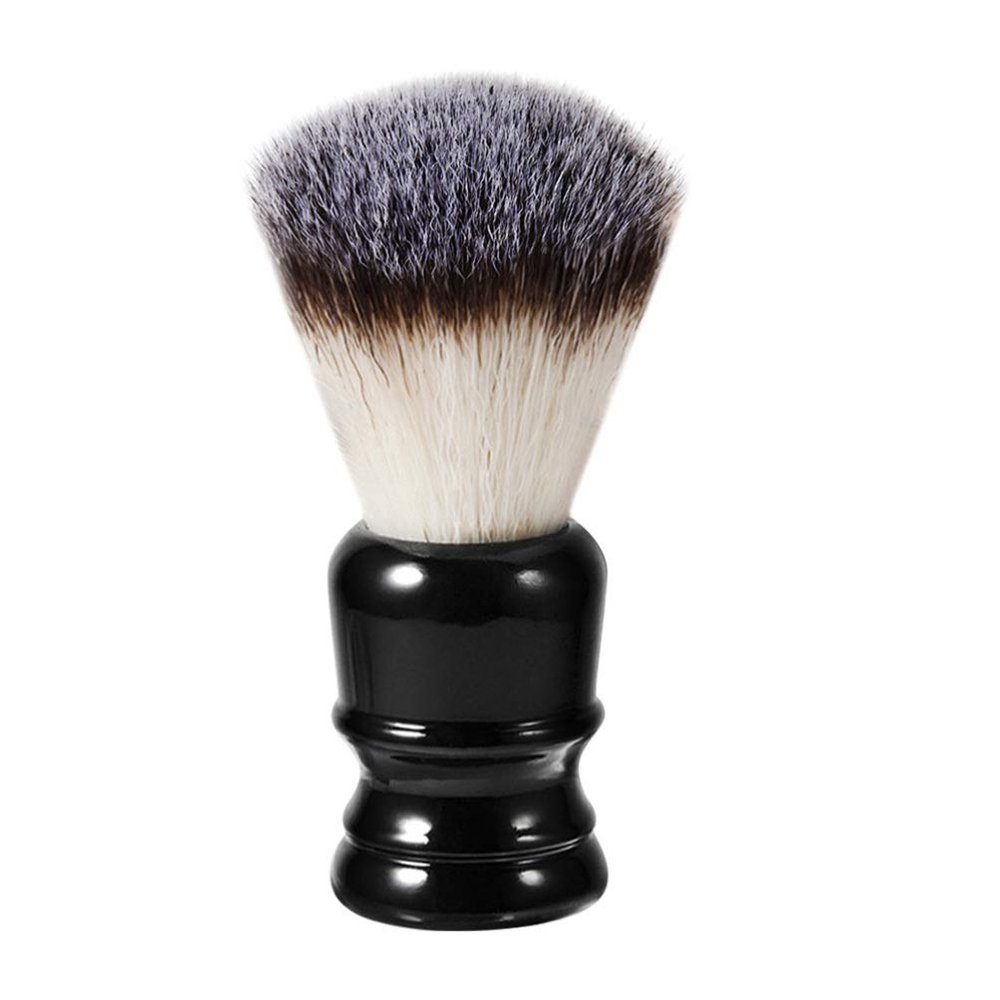 minkissy 1pc Portable Beard Brush Nylon Bristles Resin Handle Grooming Tool for Men Easy to Use Beard Cleaning Brush for Travel and Daily Care