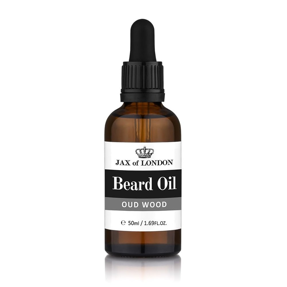 Jax of London Oud Beard Oil - Scented Aftershave Beard Oil For Beard Growth And Conditioning - Jojoba oil, Argan oil, Vitamin E - Made In the UK - Various Scents (Oud)