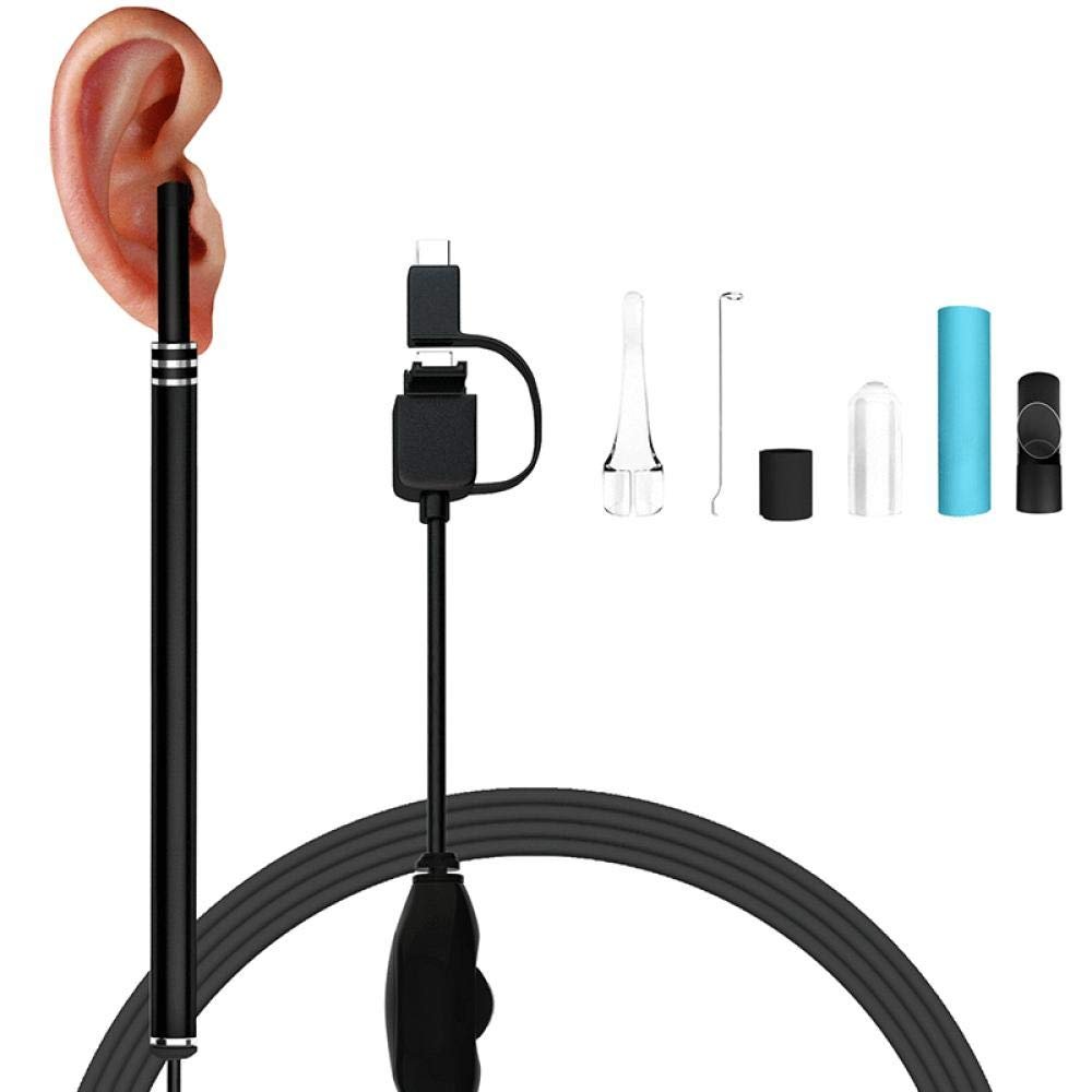 Digging ear spoon endoscope 5.5mm HD visual-black
