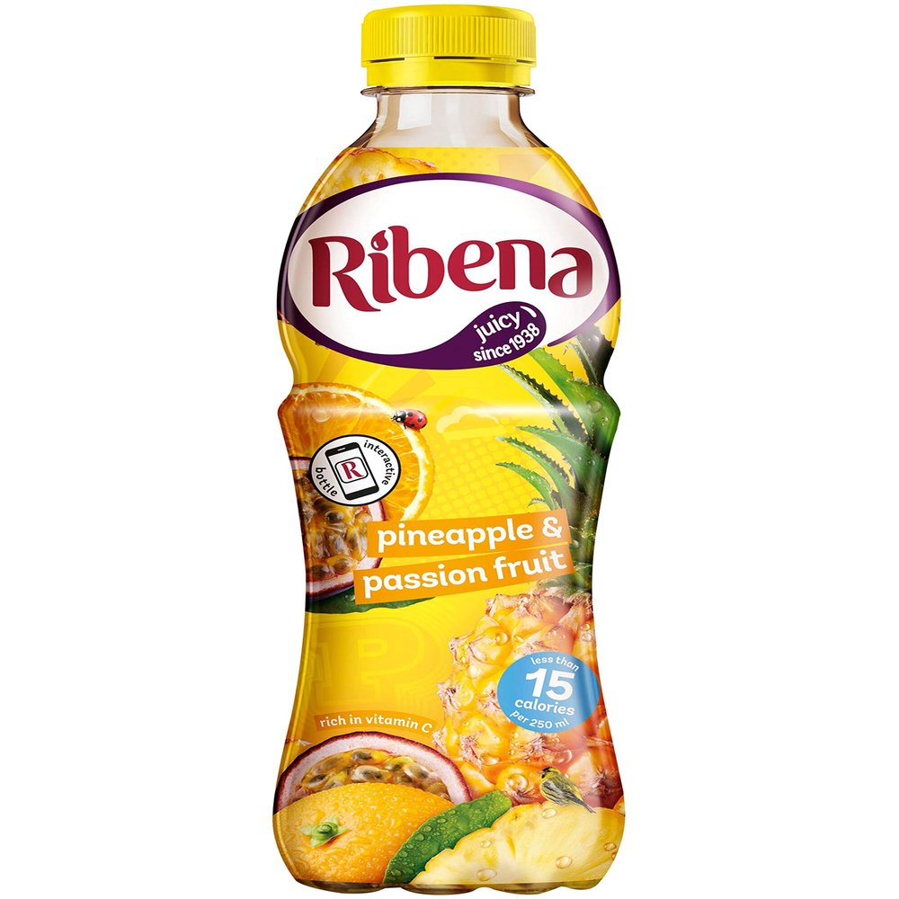 Ribena Light Pineapple and Passion Fruit Drink - 12x500ml