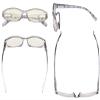 Eyekepper Small Lens Blue Light Filter Glasses Women - Anti Digital Glare UV Ray Computer Readers with Yellow Filter Lens Pattern Arms - Grey +0.50 view 3