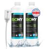 BiOHY Rinse Aid (2 x 1l Bottle) + Dispenser | Ecological high Concentrate | Suitable for All (Commercial) dishwashers, for Unbeatable Shine on Glasses | BIO-logically degradable (Klarspler) view 1