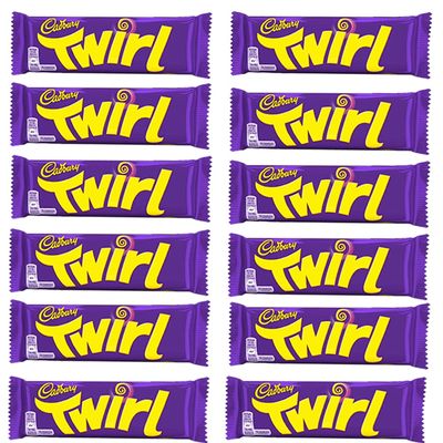 CADBURY'S TWIRL CHOCOLATE 43g x 12 BARS