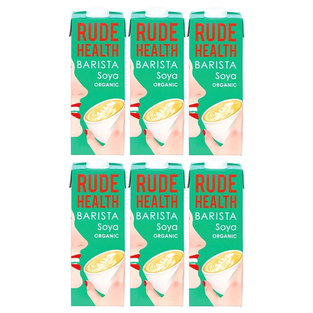 Rude Health Award Winning Organic Vegan Barista SOYA Milk Multi-Pack (6x1L)