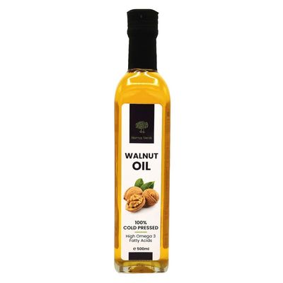 Walnut Oil 500 ml by Hortus Verdi Cold Pressed 100% Natural - European Sourced - RAW Vegan - Extra Virgin - Unrefined - Gluten Free
