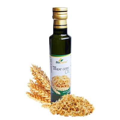Biopurus Pure Cold Pressed Wheat Germ Oil 250ml | Natural Vitamin E Source for Skin, Hair & Nutrition | Unrefined, Non-GMO, Vegan, Antioxidant-Rich Supplement