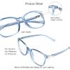 VisionGlobal Men's Blue Light Blocking Glasses, Anti Eyestrain, Computer Reading, TV Glasses, Stylish Square Frame, Anti Glare(Clear Blue, No Magnification) view 2