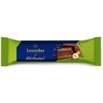 6 x Leonidas Fresh Belgian Milk - Hazelnut Praline 50g Chocolate Bars