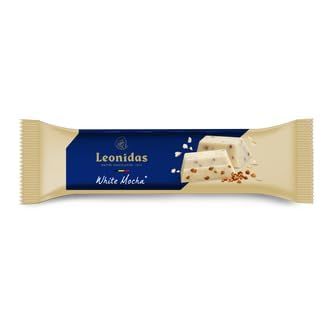 6 x Leonidas Fresh Belgian White - Mocha Pearls 50g Chocolate Bars