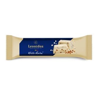 6 x Leonidas Fresh Belgian White - Mocha Pearls 50g Chocolate Bars