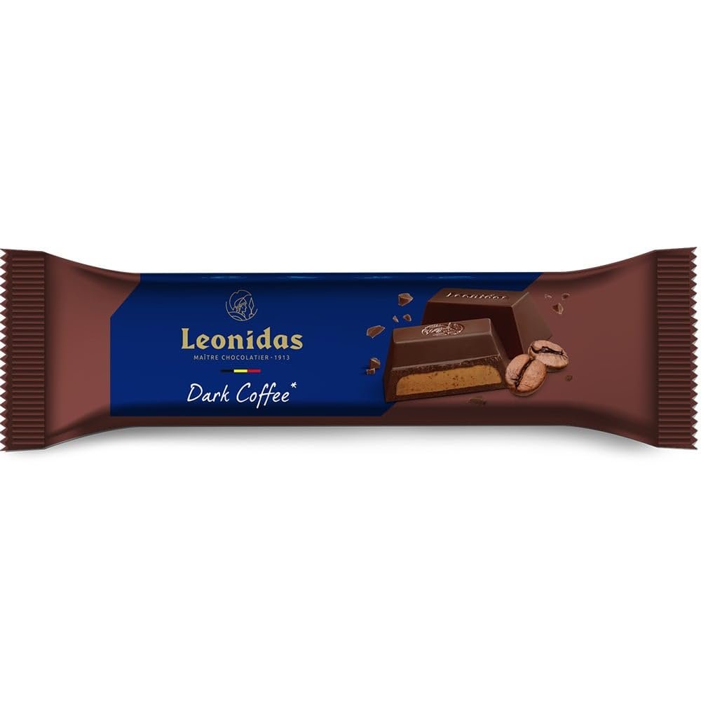 6 x Leonidas Fresh Belgian Dark - Coffee Praline 50g Chocolate Bars