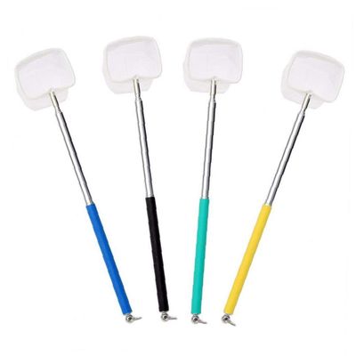 AMOYER Retractable Fish Tank Catch Net Stainless Steel Rod Fish Shrimp Catching Nets Round Square Fish Pocket Aquarium Accessories 1pc
