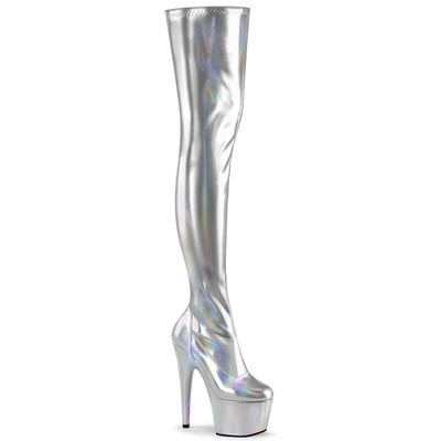 Pleaser ADORE-3000HWR SLV Str. Holo/SLV Holo UK 3 (EU 36)