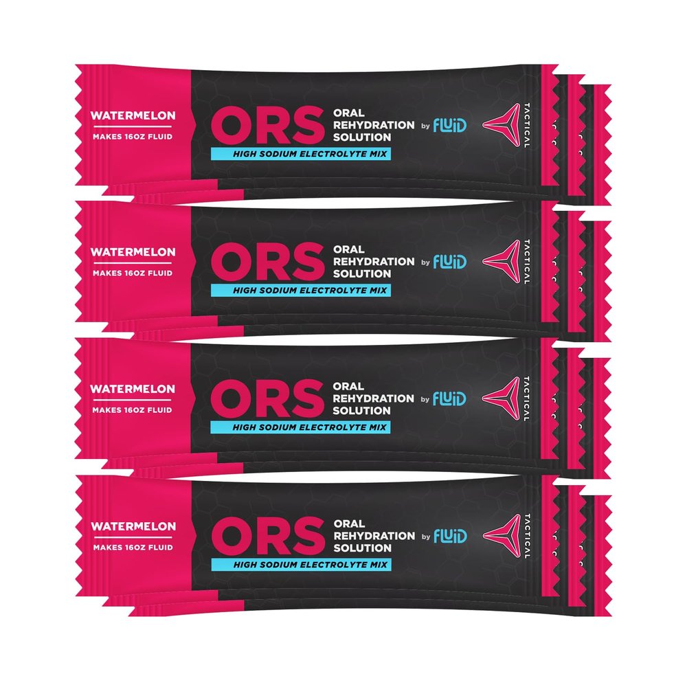 Fluid Tactical - ORS (Oral Rehydration Solution), Recover Faster, Extreme Dehydration Electrolytes, 12pack