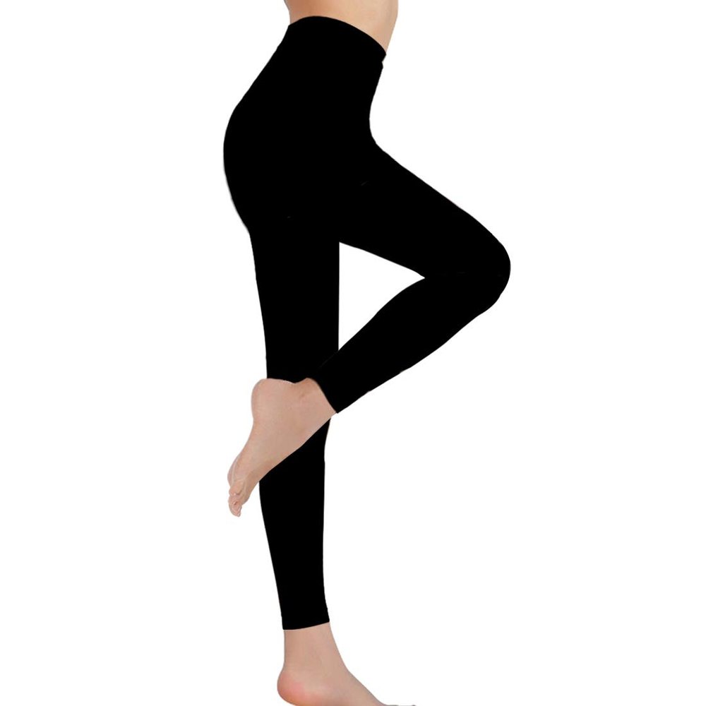 Medical Compression Pantyhose for Vericose Veins Edema Gradient Pressure, 20-30 mmHg Opaque Compression Stockings Graduated Support Hose for Women (Footless-Black, Medium)