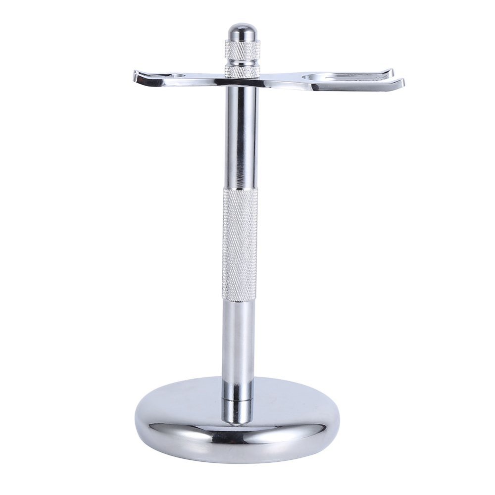 ANGGREK Deluxe Razor and Brush Stand 4 Types Fashionable Alloy Shaving Tool Safety Shaving Brush Stand Rack Frame Razor Brushes Holder (3#)
