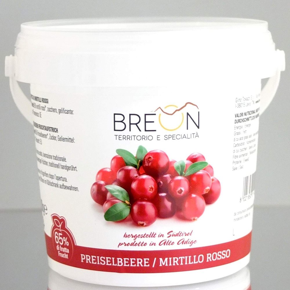 Cranberry Jam 65% 600 gr. - Breon