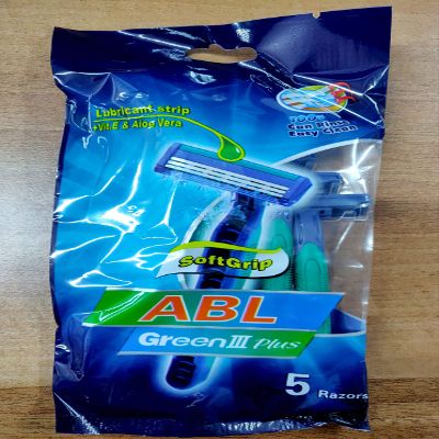 ABL Green III Plus Disposable Men's Razors Triple Blade (Pack of 5s)