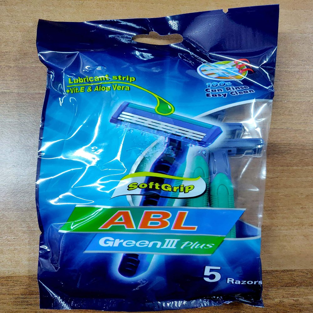 ABL Green III Plus Disposable Men's Razors Triple Blade (Pack of 5s)