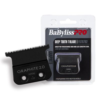 BaBylissPRO Replacement T-Blade Deep Tooth - FX707B2 Graphite For Men 1 Pc Blade