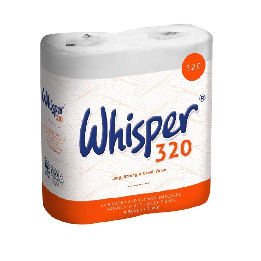 2Ply Toilet Roll 320 Sheet Pack of 36