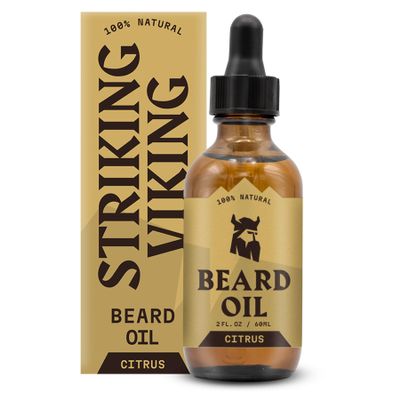Striking Viking Beard Oil for Men - 2 Fl Oz, Citrus