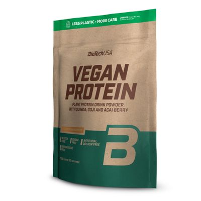 BioTechUSA Vegan Protein | Rice and Pea-Based Shake with Superfoods and Amino Acids | Sugar, Lactose, and Gluten-Free, 2 kg, Hazelnut