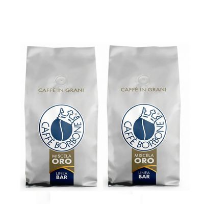 Caff Borbone Whole Bean Coffee, Gold Blend, Smooth and Refined Flavor - 2.2 Pound (Pack of 2)
