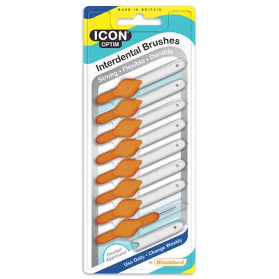 ICON OPTIM Interdental Brush XXXFine Orange (Pack 8)
