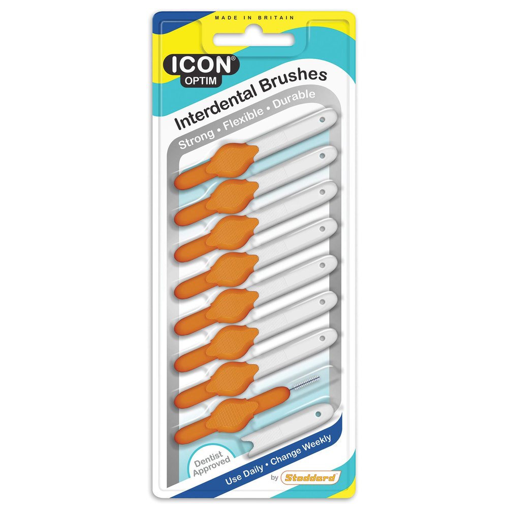 ICON OPTIM Interdental Brush XXXFine Orange (Pack 8)