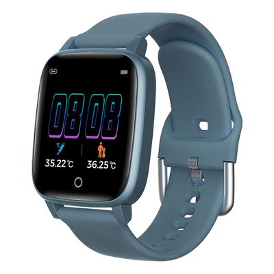 Tontech Smart Temperature Measurement Watch Activty Tracker Monitor Fitness Watch (Blue)