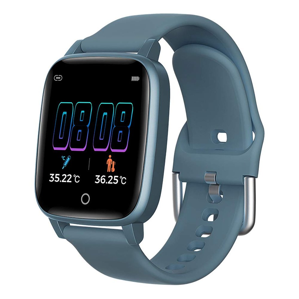 Tontech Smart Temperature Measurement Watch Activty Tracker Monitor Fitness Watch (Blue)