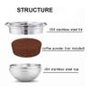 i Cafilas Refillable Coffee Capsule for Nespresso Vertuoline Stainless Steel Refill Capsule Coffee Capsules Espresso Coffee-Tamper (1 Pod) view 2