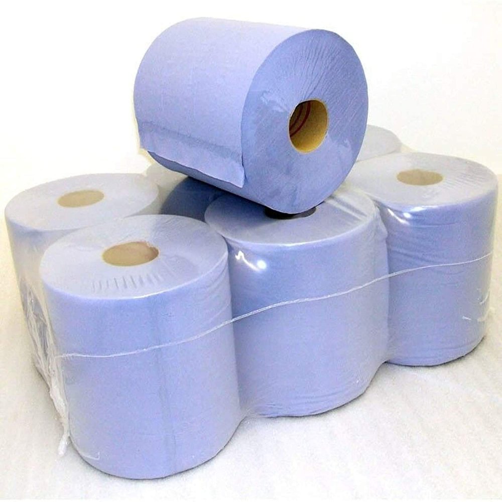 Aspect Centrefeed Blue Rolls, 2-Ply, 6 Pack Paper Towels