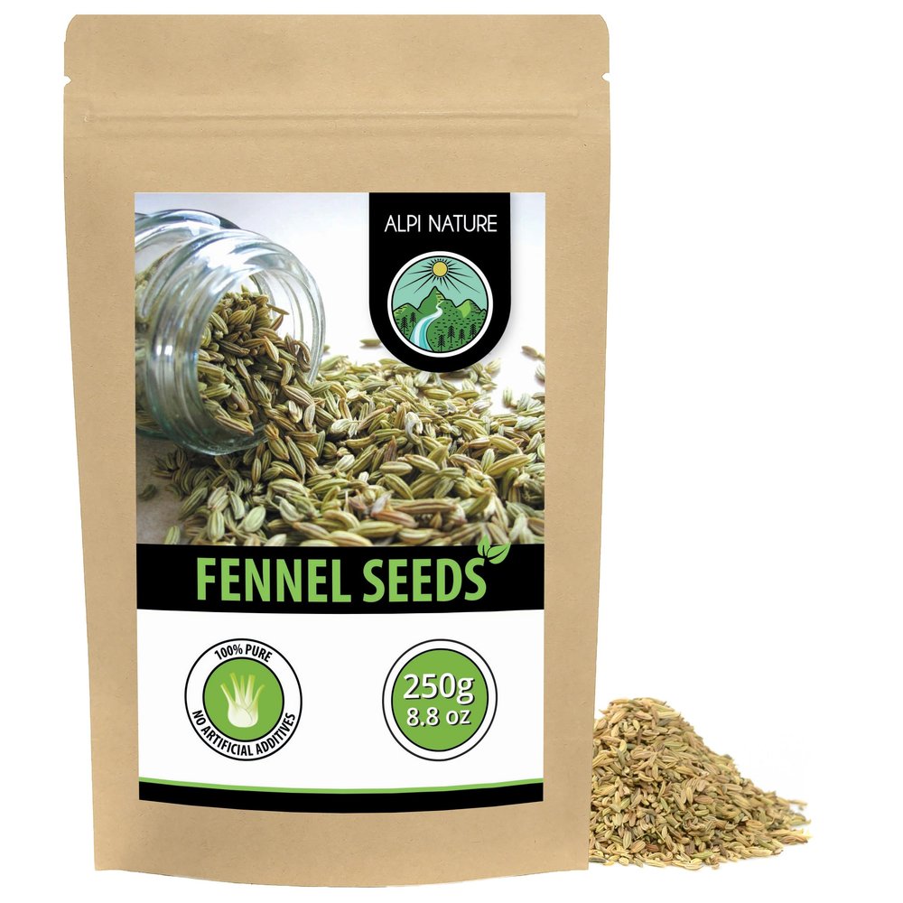 Alpi Nature Fennel Seeds 250g 8.8 oz, Whole Fennel Seeds for Cooking, Spice Blends and Tea