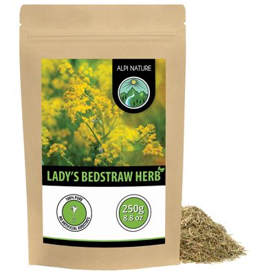 Alpi Nature Lady's Bedstraw Tea 250g 8.8 oz, Dried and Cut Bedstraw Herb, Loose Tea, Galium verum