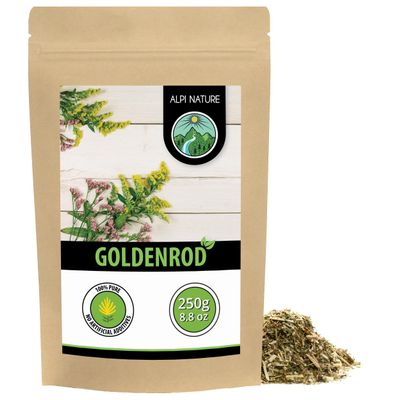 Alpi Nature Goldenrod Tea 250g 8.8 oz, Dried and Cut Golden Rod Herb, Goldenrod Loose Tea