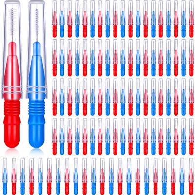 100 Pieces Braces Dental Brush Flosser for Cleaner Interdental Brush Toothpick Dental Tooth Flossing Head Oral Dental Hygiene Toothpick Cleaners Cleaning Tool