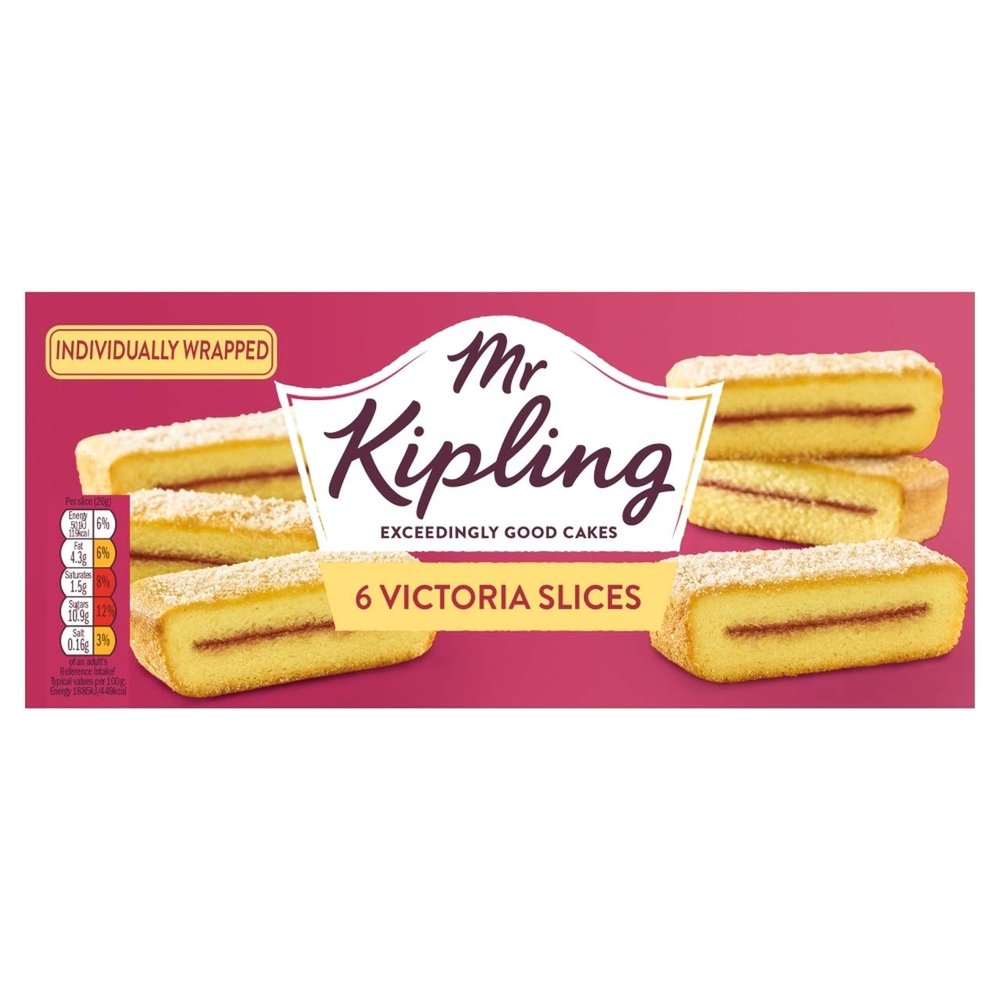 Mr Kipling 6 Victoria Slices Bundle of 3 Full Packs