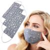 Lilind 3 Pack Face Masks, Comfortable Cozy Gift, Handmade in UK, Breathable Soft Cloth, Reusable and Washable Covering, 100% Cotton, 3 pcs Gray Stars view 1