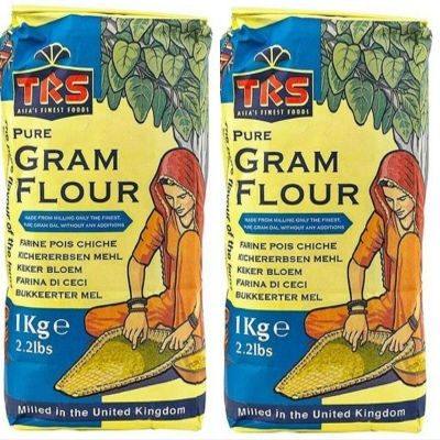 2 x 1Kg TRS Gram Flour Besan Chickpeas Flour for Pakoras Onion Bhajis