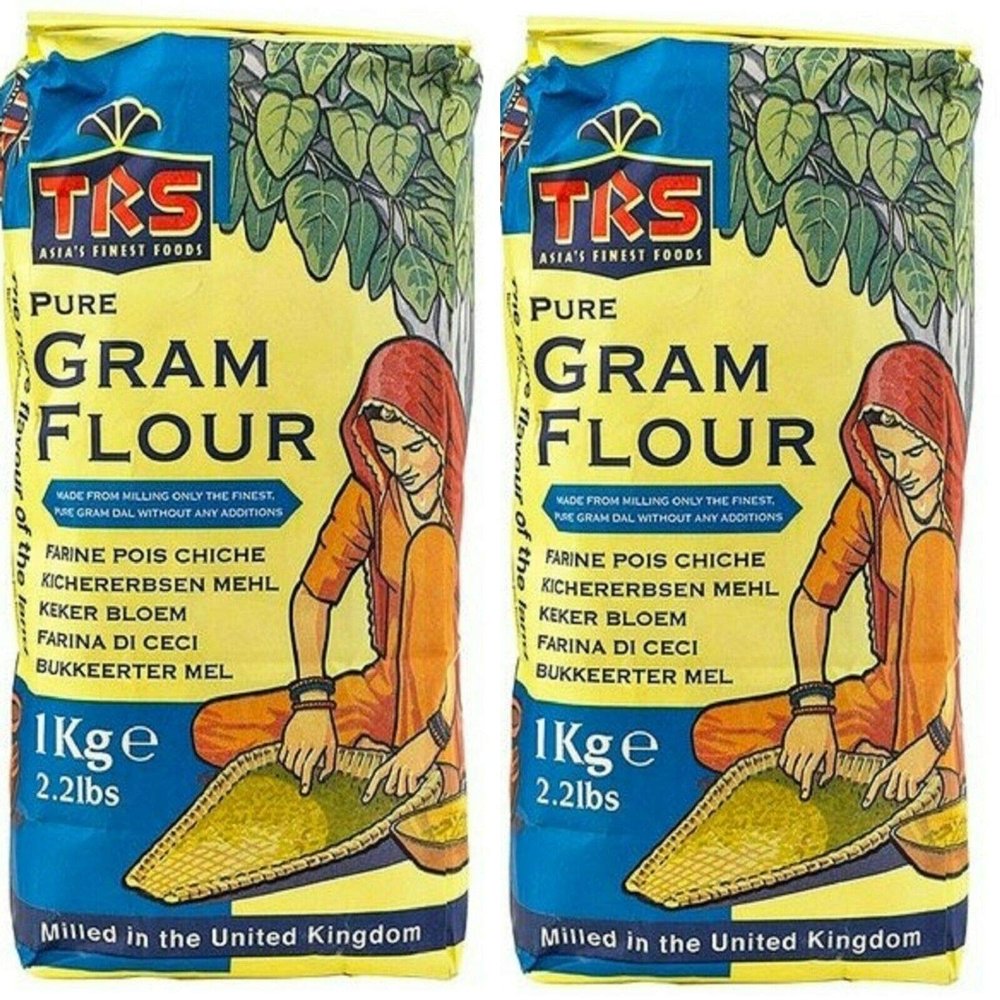2 x 1Kg TRS Gram Flour Besan Chickpeas Flour for Pakoras Onion Bhajis