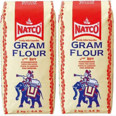 2 x 2kg Natco Gram Flour Besan Chickpeas Flour for Pakoras Onion Bhajis